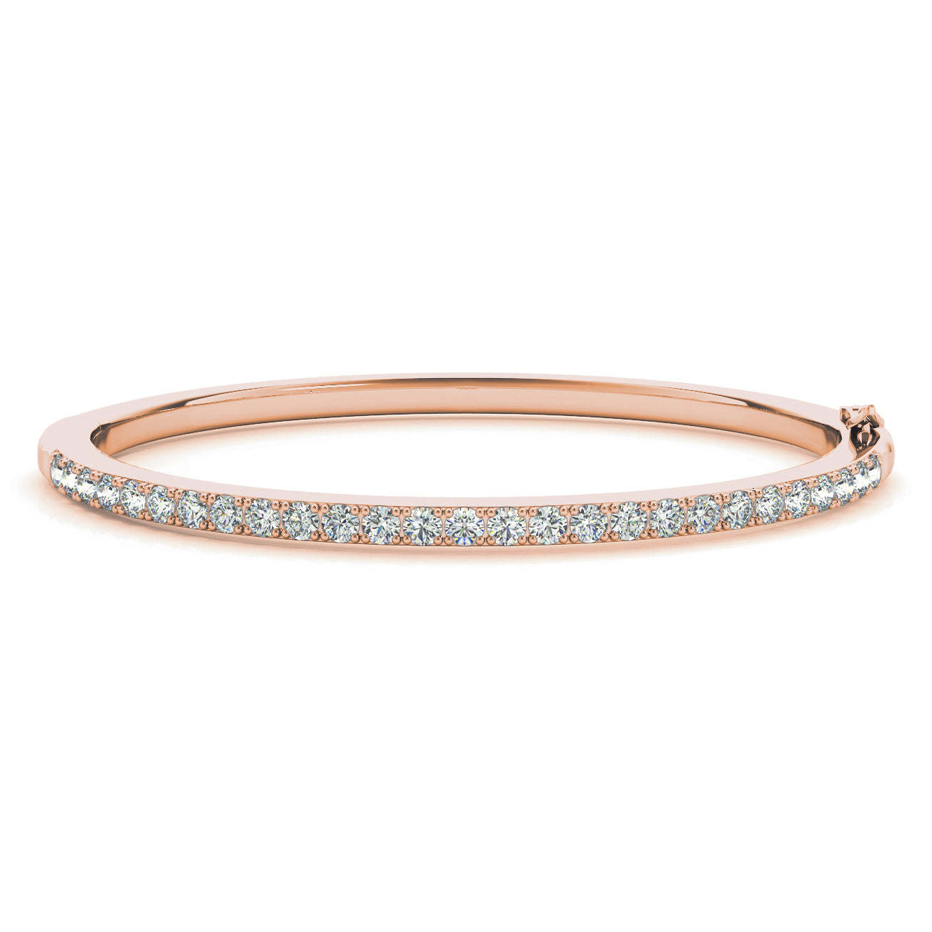 2.0 ctw Round Diamond Classic Bangle Bracelet Pave Set-VIRABYANI